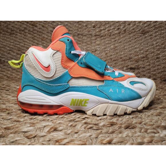 Mens Nike Air NFL Miami Dolphins Speed Turf 525225-102 Aqua Orange Men's 8.5 - Picture 5 of 12